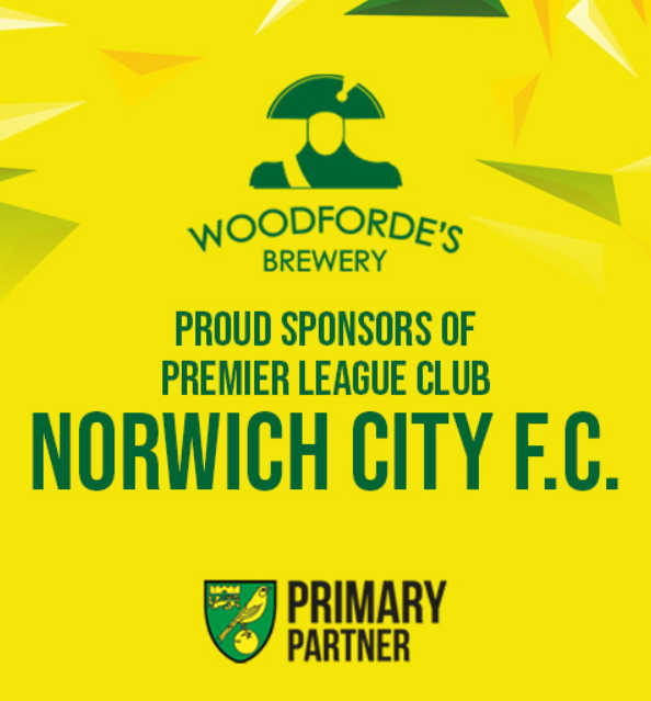 woodforde's norwich city kumppanuuslogo