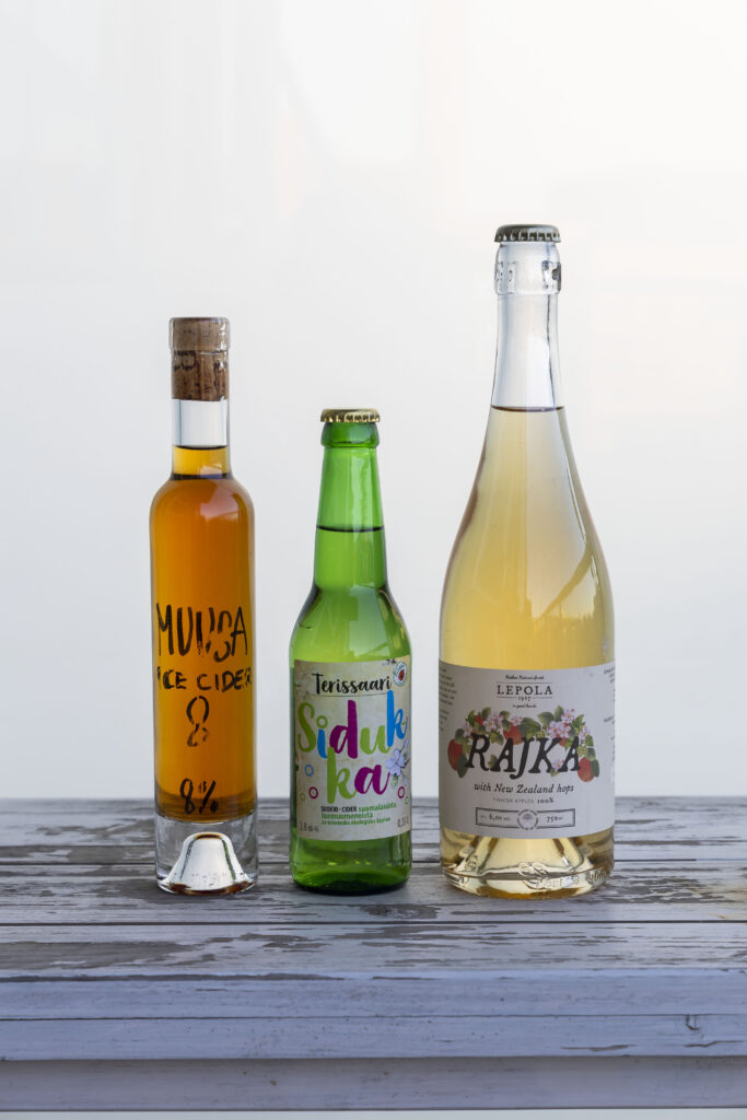 Muusa Ice Cider, Sidukka ja Rajka Cider -siideripullot